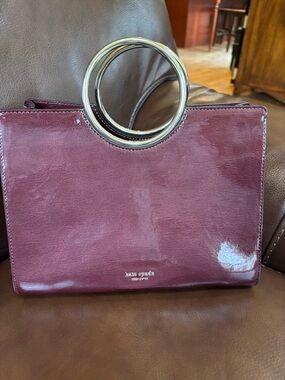 Kate Spade Purple Patent Leather Shoulder Bag | Glossy Statement Piece
